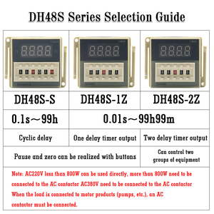 0.1S-99H DH48S-S Digital <strong>LED</strong> Programmable <strong>Timer</strong> Relay Switch Socket Base DC 12V 24V AC 110V 220V Repeat Cycle <strong>Timer</strong> DH48S-1Z 2Z - Product Image 3