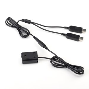 デュアルUSB入力NP-FW50電源キット: 5V〜8.4Vステップアップケーブル + ソニーZV-E10/A7IV用アダプター-ツインパワーバンク充電 - Product Image 4