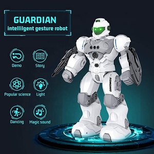 XINFEI 2.4Ghz 1:12 di plastica Smart Auto programmazione Demo giocattoli Robot blindato guardiano con controllo gestuale effetti di musica leggera - Product Image 1