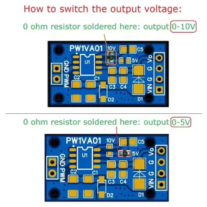 PW1VA01 PWM a 0-5V 0-10V DAC Módulo de expansión Convertidor de voltaje para NANO PRO MEGA Esp8266 Esp32 - Product Image 3