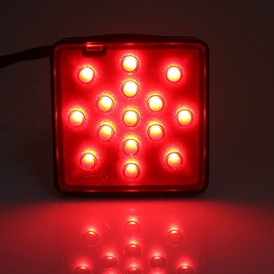 OVOVS evrensel Anti çarpışma sinyal lambası uyarı ışığı füme kırmızı Lens 12/15 LED kamyonet römork kuyruk lambası arka ışık - Product Image 3