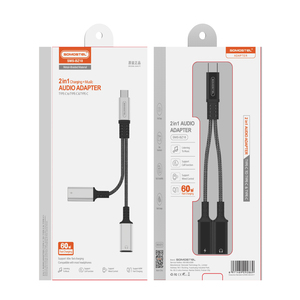 Somostel SMS-BZ18 Charging and Music With Hifi Sound <strong>2</strong> <strong>in</strong> <strong>1</strong> Adapter Cable 60W USB C Fast Charging Data Cable - Product Image 6