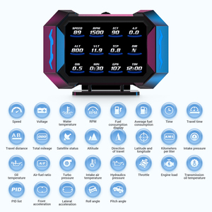 Kart bilgisayar araba OBD Head Up Display HUD üzerinde dijital kilometre OBD + GPS HUD su sıcaklığı yakıt tüketimi eğim ölçer - Product Image 6