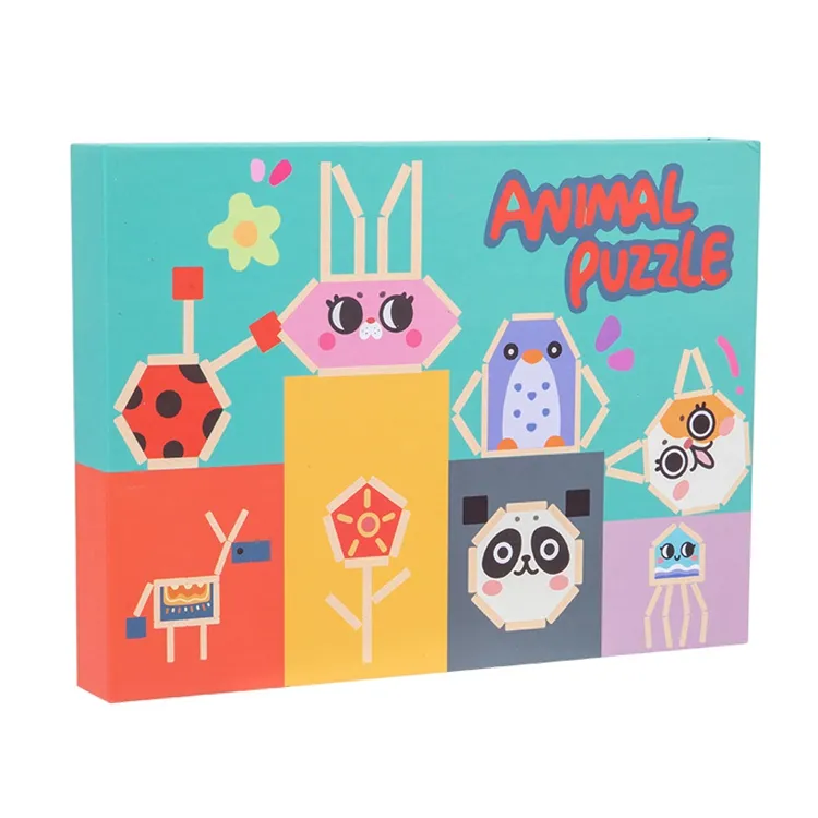 Puzzle animale magnetico di carta bambini forme fai da te Puzzle creativi puzzle magnetico per bambini