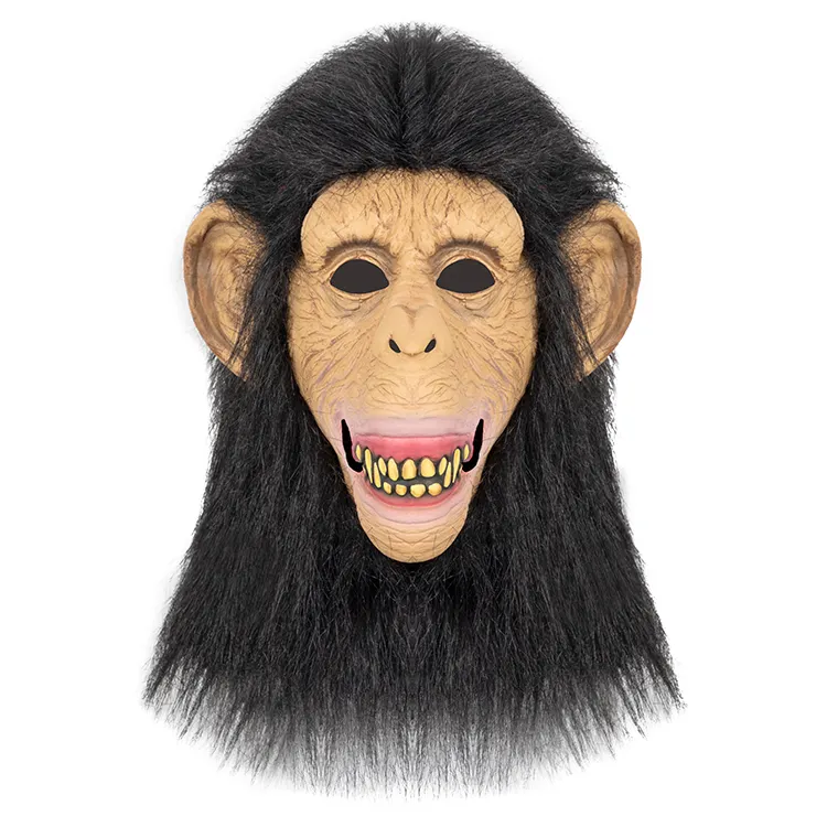 Maschera per Gorilla di halloween in lattice realistica per animali