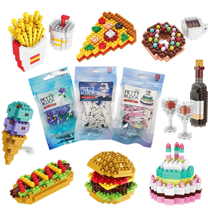 Ziplock Túi gói bánh và bánh mì kẹp thịt mini mô hình gốc Đồ chơi khối gạch trò chơi tự làm - Product Image 1