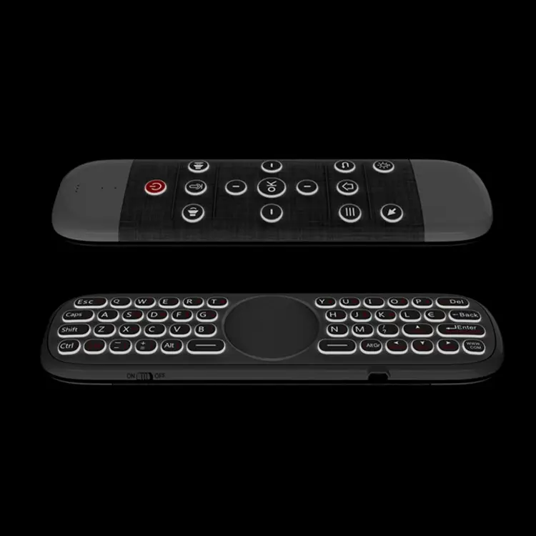 Black Color Backlit W1 W2 PRO 2.4G Wireless mini Keyboard Q40 Smart Voice Control Rechargeable Air Mouse Learning Function