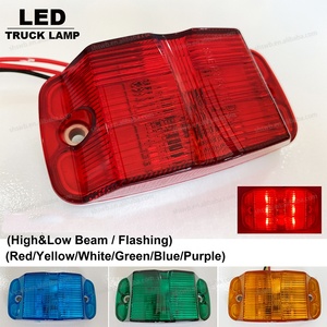 PK11676トラックトレーラー6LED12V/24V点滅クリアランスランプ長方形サイドマウントスパイダーアンバーターンシグナルマーカーライト - Product Image 2