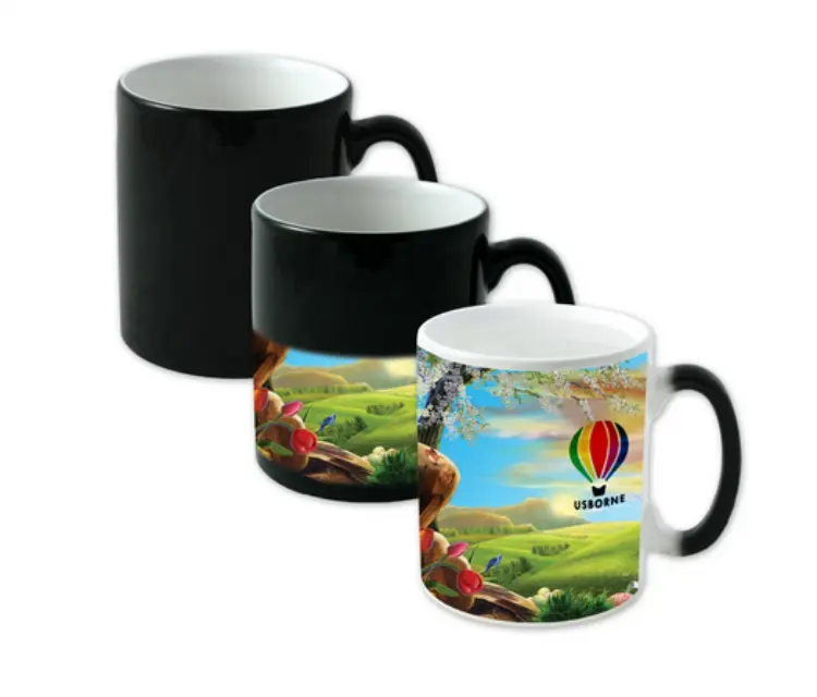 Benutzer definierte Logo Farbwechsel Tassen für Sublimation 11oz Blank Magical Mug