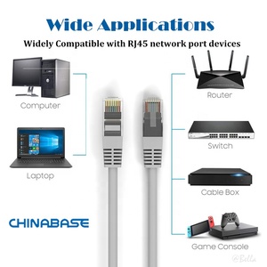 Cat5e 1Gbps 350 MHz cavo Ethernet rete 6 piedi Grey Computer LAN cavo con oro placcato RJ45 connettori - Product Image 5