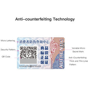Individueller laser-Rasterungs-Serienummer Sicherheitsetiketten Anti-Fälschung-Aufkleber QR-Code