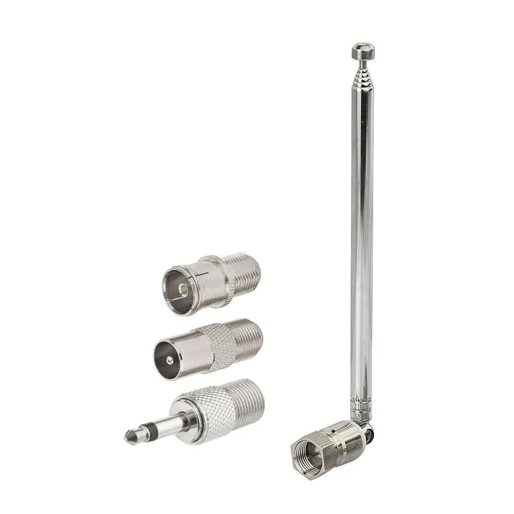 OEM FM Telescopic Antenna 75 Ohm FM Antenna F-Type Male Plug with Connector for TV AM FM Radio Stereo Receiver RADIO Wave