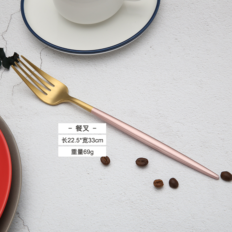 Pink+gold fork