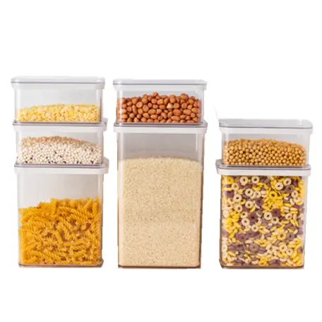 Plastic Airtight Dry Food Cereal Keeper Organization Kitchen Storage Containers