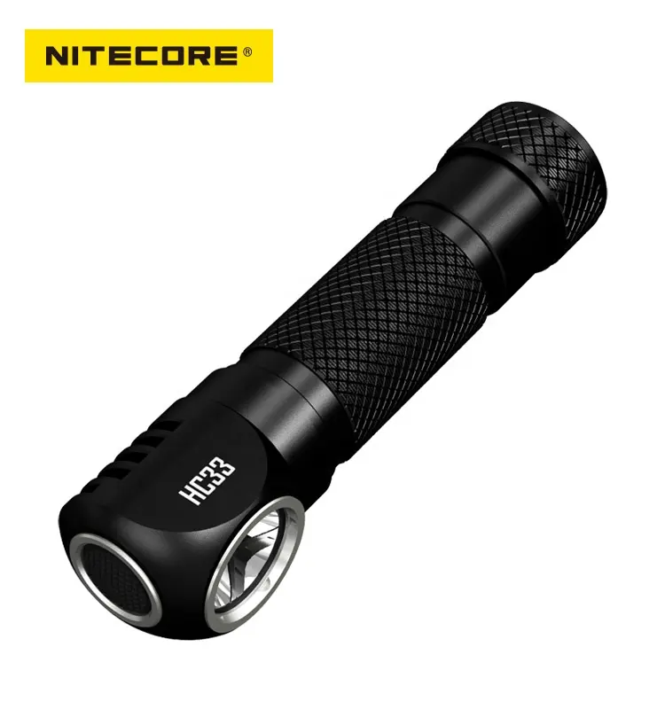 Nitecore faróis de led em forma de l hc33, 1800 lúmens, faróis de led de alto desempenho, cauda magnética, versátil, bateria de 18650, 5 anos de garantia