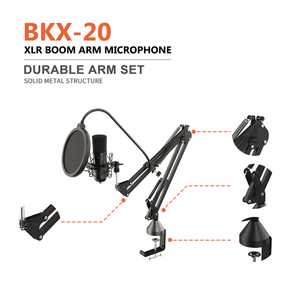 Bộ thiết bị thu âm tại nhà chất lượng cao, màu đen, kim loại, có dây, thiết bị phát sóng, micro phòng thu độ nhạy cao - Product Image 3