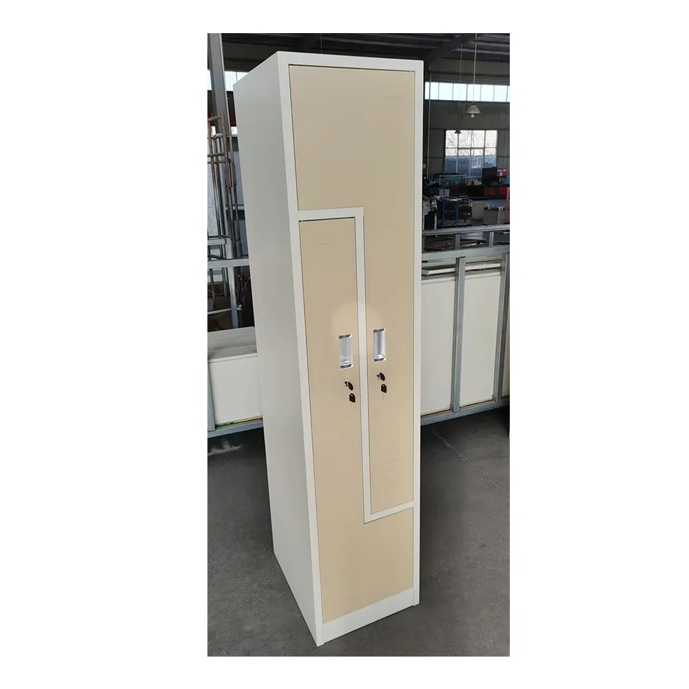 FAS-015 fitness Center Z Shape steel furniture metal locker cabinet 2 doors for gym steel commercial clothes storage locker