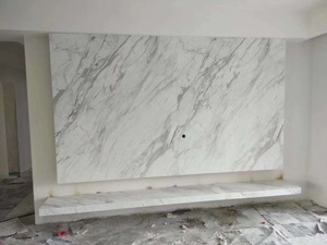Volakas Waben steinplatte aus weißem Marmor mit Aluminium rücken für Wand verkleidung und Säule - Product Image 2