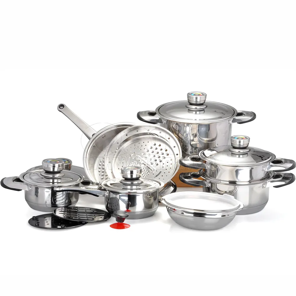 SOLIGE di alta qualità termometro in acciaio inox 16pcs da cucina set di pentole pentola