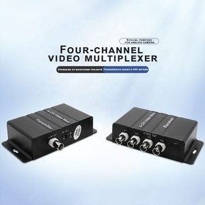 4チャネルアナログマルチプレクサ1200ライン1駆動DC12V 4ビデオ1監視信号コア同軸ケーブルカメラシステム - Product Image 1