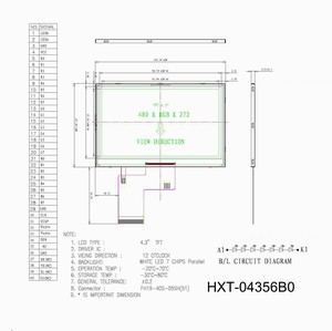 Controller Board Monitor Auflösung Module Tft Voll Farbe Rgb Spi 480*272 4,3 Inch Lcd Panel Modul - Product Image 4