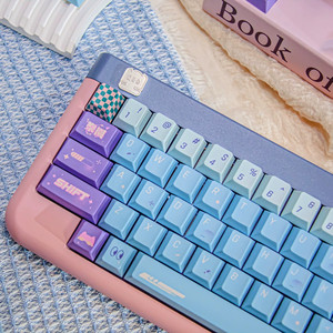 Teclas de eliminación de luces Aiyue Cosmic Steamwave 142 teclas Cherry Profile PBT Dye Subbed Keycap para MX Switch Teclado mecánico - Product Image 6
