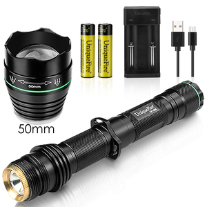 Đèn pin LED siêu sáng UniqueFire 1508-50, kính 50mm, pin sạc 18650, zoom, dùng ngoài trời, cắm trại, săn bắn - Product Image 2