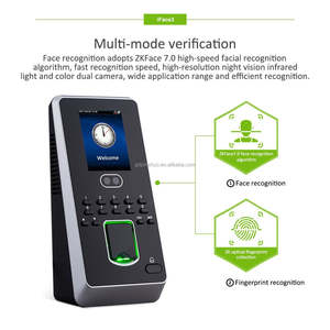 ZK Multibio800 Biometrisches Zeiter fassung system Gesichts erkennung Finger abdruck Tür zugangs kontrolle USB <span class=keywords><strong>TCP</strong></span>/<span class=keywords><strong>IP</strong></span>-Tür steuerung