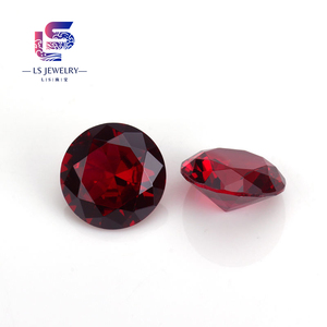 Hot Sale AAA Red <strong>Rubi</strong> Ring Gemstones Rose Loose Round Lab Created Stone Price of Synthetic Corundum <strong>Ruby</strong>