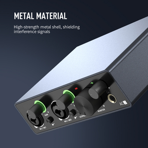 Xlr Microphone 24bit-192khz Audio Interface 2 in 2 Out Computer Recording Live Equipment Singing <strong>USB</strong> External Guitar Sound <strong>Card</strong> - Product Image 5