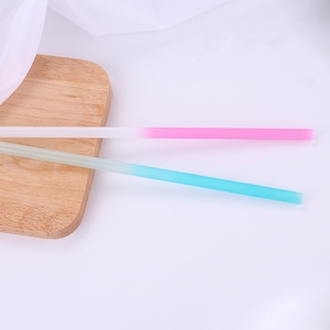 定制彩色聚丙烯吸管变色吸管可重复使用的派对印刷吸管 - Product Image 3