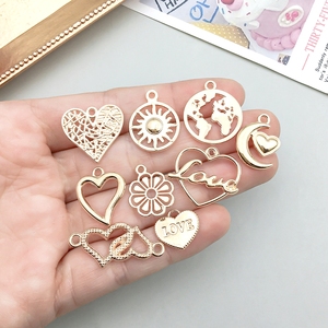 Yeni bir KC altın alaşım simülasyon kalp mektup serisi kolye diy bilezik kolye aksesuarları