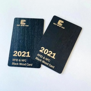 Logo personalizzato eco friendly nero RFID NFC legno di bambù biglietto da visita fedeltà controllo accessi VIP uso chiave dell'hotel