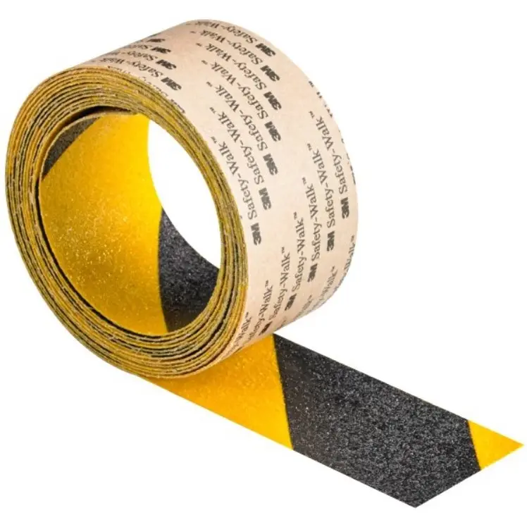 3m 613 siyah/sarı kaymaz bant aşındırıcı parçacıklar bağlı tarafından sert, dayanıklı polimer bir boyutsal olarak kararlı plastik film