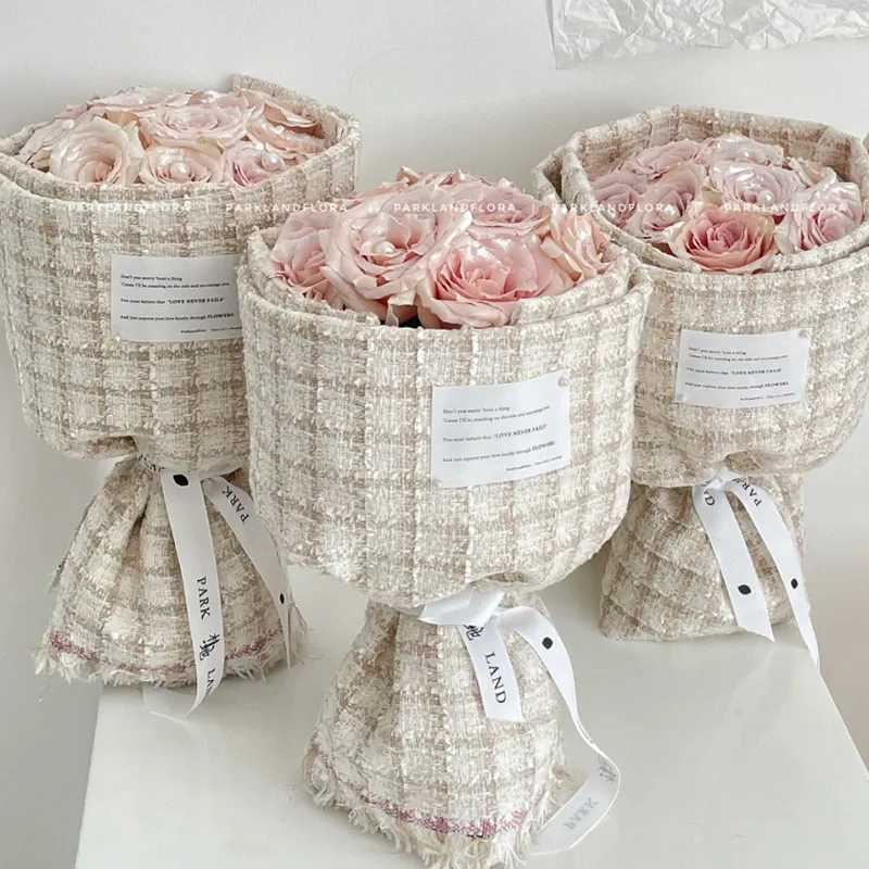 新鮮な花のパッキングのための売れ筋メッシュ花包装紙花のための韓国紙