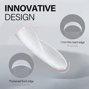 ZRKGEL OEM/ODM 450pcs Customized Short Almond <strong>Shape</strong> False Nail Soft Gel <strong>Tip</strong> Full Cover Clear <strong>Tips</strong> Double-Side Matte Nail <strong>Tips</strong> - Product Image 5