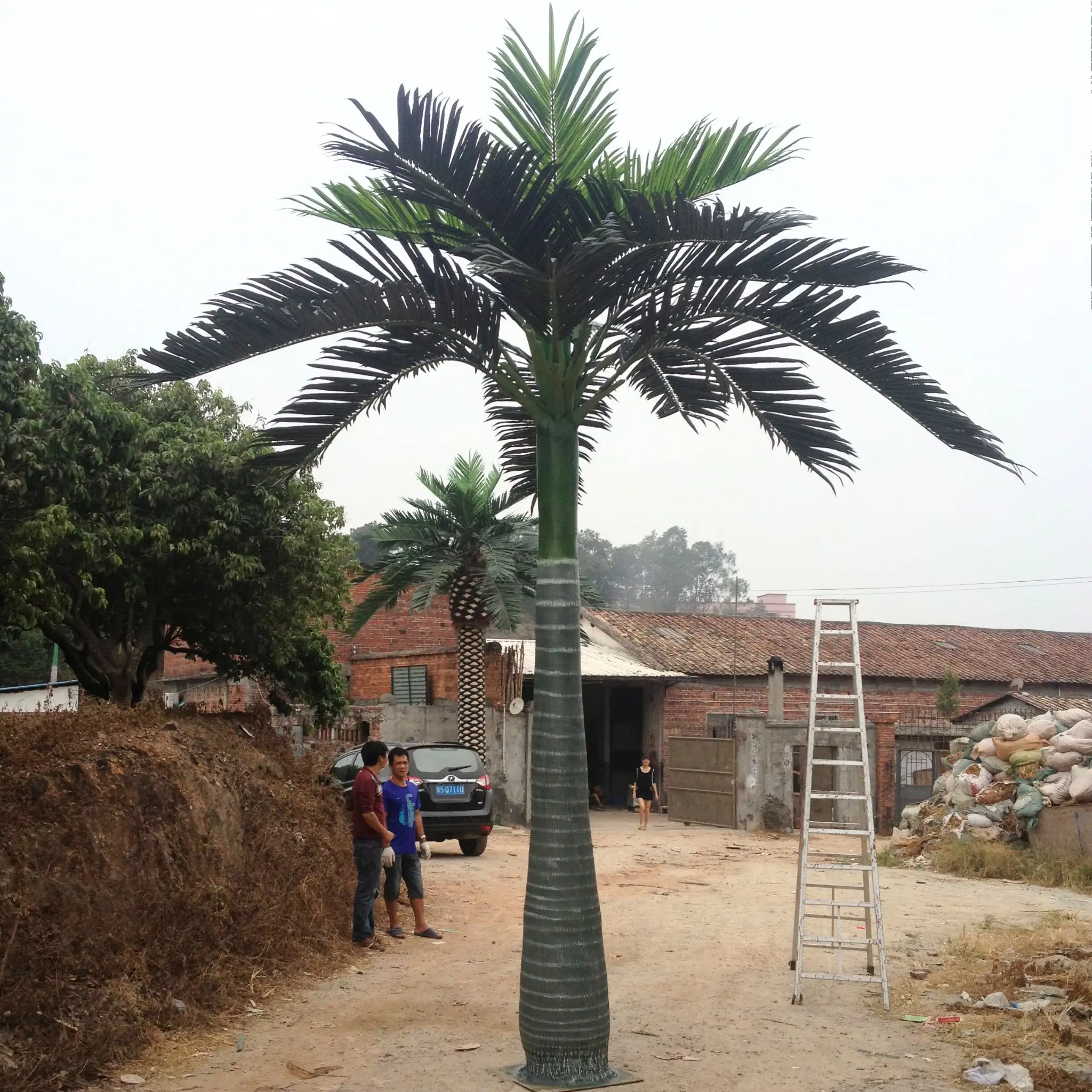 3m 4m 5m 6m simulazione di plastica decorativa cocco albero tropicale UV protetto palma artificiale cocco