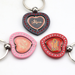 Promotional <strong>Fancy</strong> Custom Design Crystal Epoxy Luxury Metal Keychain Beautiful Metal <strong>Key</strong> Chain