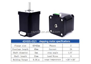 มอเตอร์2เฟส DC Nema 42 48มม. ไมโครสเต็ปเปอร์ไฮบริดขนาดเล็กแรงบิดสูงสำหรับอุปกรณ์อัตโนมัติความแม่นยำสูงเพื่อความเหมาะสม - Product Image 4