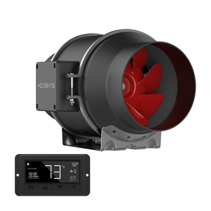 KCVENTS Hydroponics 110V 220V 6 "Pulgadas PWM Ventilador de conducto EC de bajo ruido con sensor de temperatura y humedad - Product Image 1