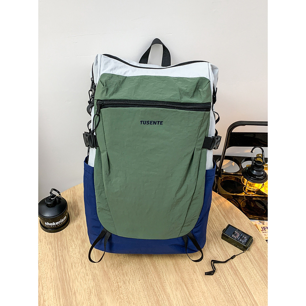 Green color-blocked single bag