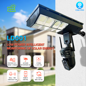 HD 4MP Dual Lens IP LED Straßen laterne Dome Kamera Nachtsicht 4G Netzwerk CCTV Sicherheits system mit Sim Card Wifi & Solar Batterie - Product Image 2