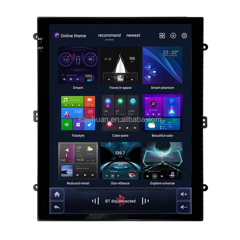 9.7 inch vertical touchscreen 2 din car DVD player, car audio car radio built-in bluetooth GPS eight core 2 + 32 g