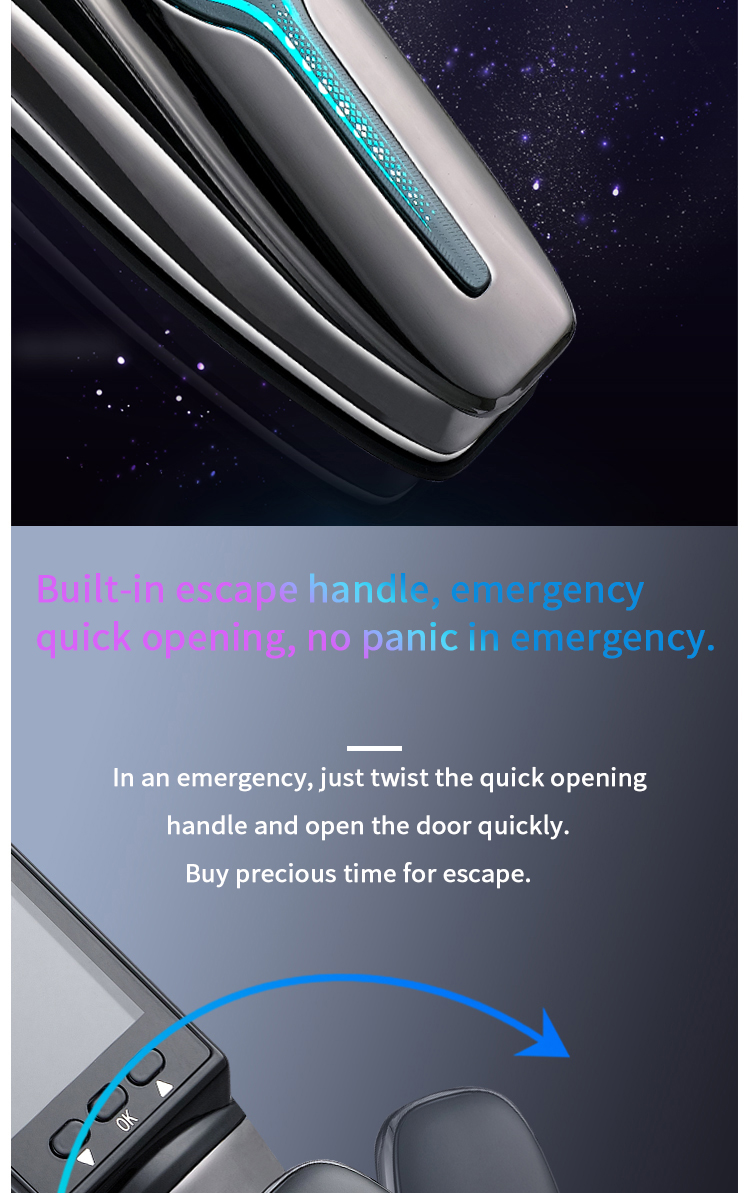 High-value face recognition intelligent door lock with multiple unlocking methods fingerprint applet password key digital lock