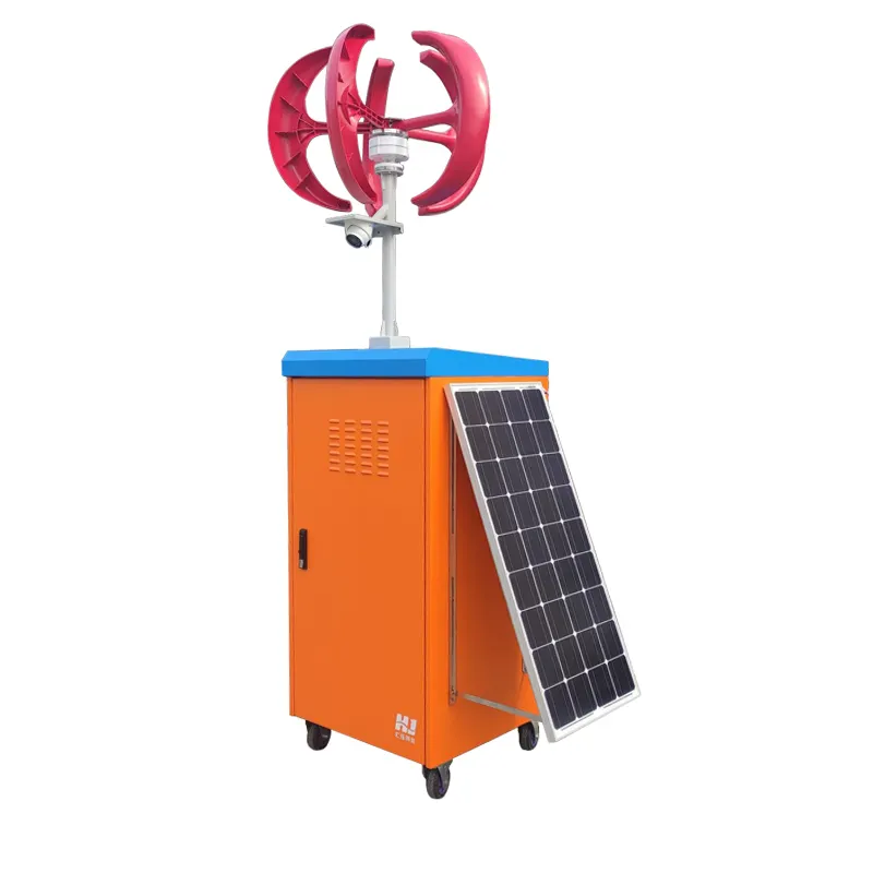 5kw 10kw Off Grid Power System Helix turbina eolica verticale PV batteria al litio piccola centrale elettrica per uso esterno