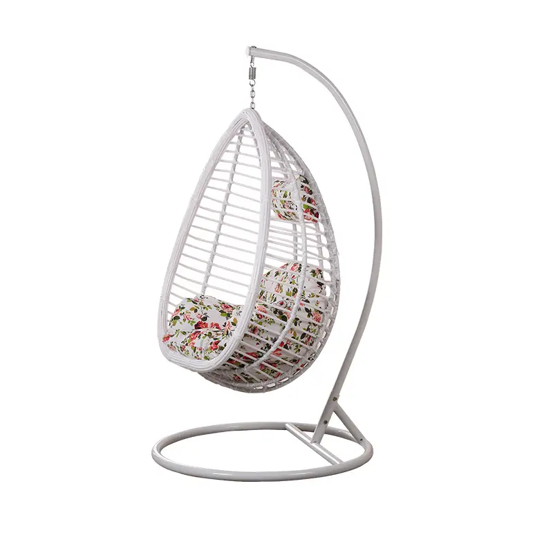 Chaise balançoire en rotin moderne personnalisée, panier suspendu de balcon nid d'oiseau, chaise à bascule pour adulte, vente en gros