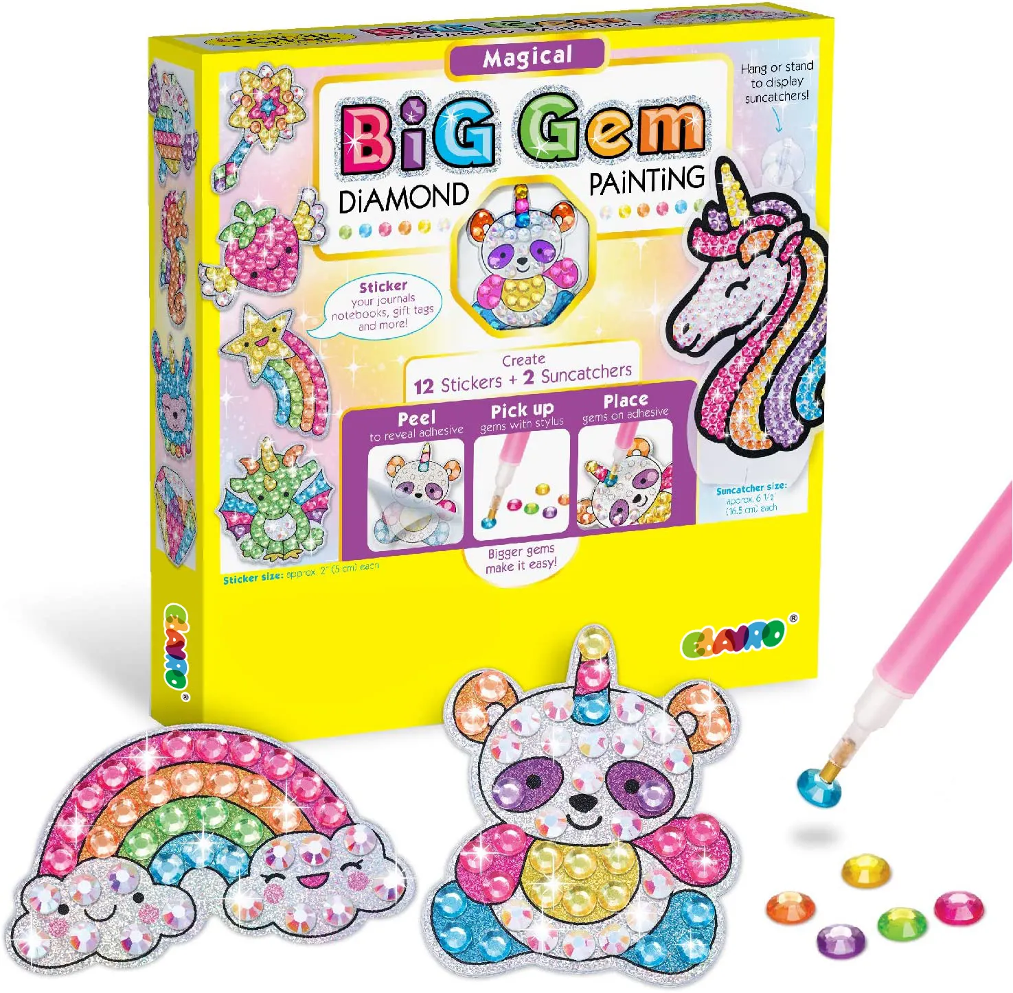 Ebayro 2024 Sản phẩm mới giáo dục tự làm đồ chơi đá quý lớn Kim Cương sơn kim cương Sticker kits-ma thuật Series cho trẻ em 9072e