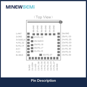 Ultra Small Size <strong>Bluetooth</strong> Module Low Consumption <strong>Bluetooth</strong> 5.2 MS51SF11 nRF52833 PCB Antenna Uart firmware