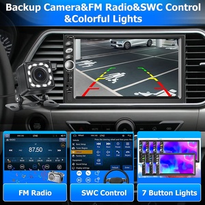 Podofo Double Din Car Stereo With Carplay &amp; <strong>Android</strong> Auto 7'' Touchscreen Car Radio Autoradio BT FM Receiver SWC <strong>USB</strong>/TF/AUX <strong>Input</strong> - Product Image 3