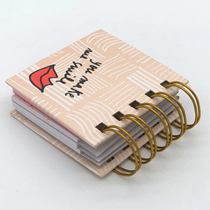 Bloc de notas adhesivas de bolsillo de tamaño pequeño personalizado, Bloc de notas de estudiante de alta calidad con anillo en espiral, Bloc de notas encuadernado con pegatina - Product Image 5